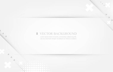 Soyut beyaz vektör duvar kağıdı. Gölge katmanı kavramı. Tıbbi beyaz arkaplan