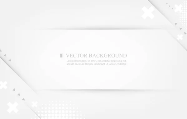 Abstract White Vector Wallpaper Shadow Layer Concept Medical White Background — Stockový vektor