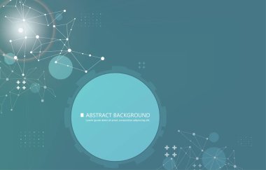 Soyut teknoloji vektörü çokgen kavramı. Fütürist siber arkaplan