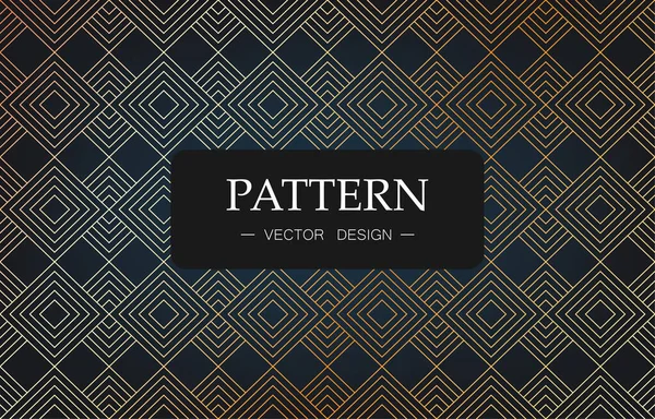 Geometric Triangle Square Line Pattern Luxury Pattern Vector Background — Stock Photo, Image