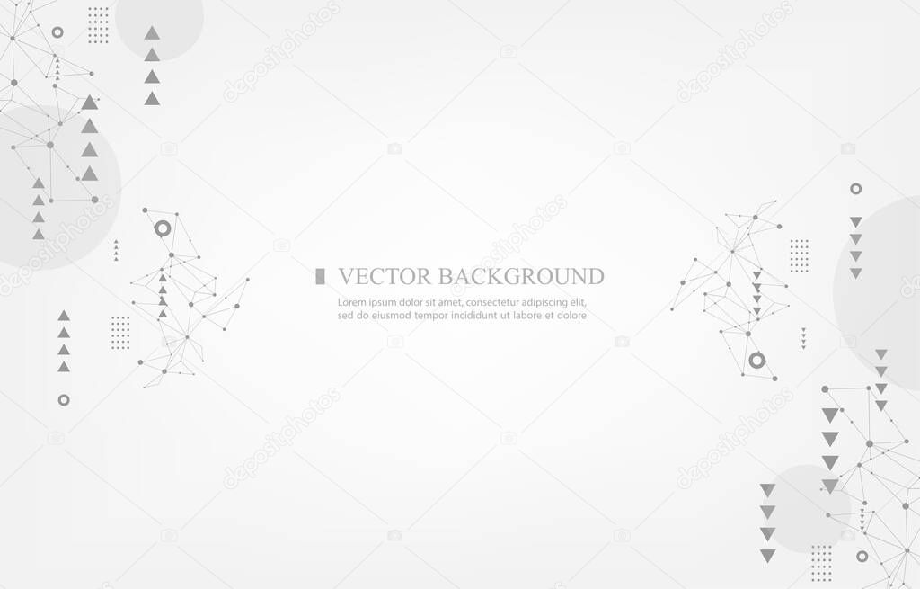 Abstract white vector background.futuristic arrow and polygon concept