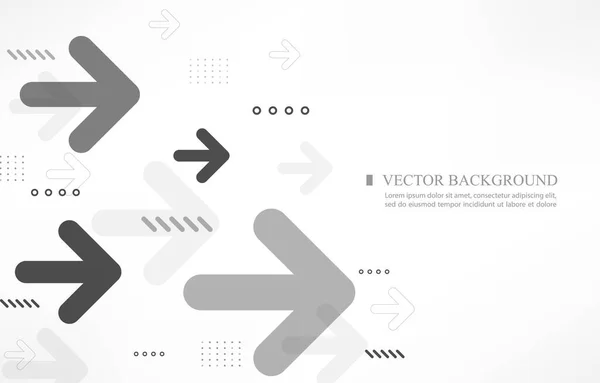 Futuristic Vector Arrow Shape White Background — Vettoriale Stock