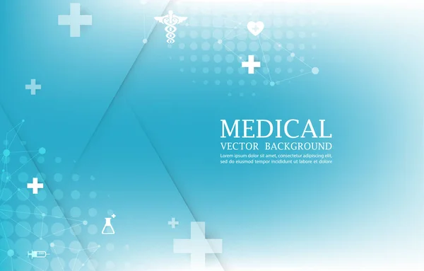 Modern Medical Vector Wallpaper Futuristic Blue Vector Health Care Medical Illustrazione Stock