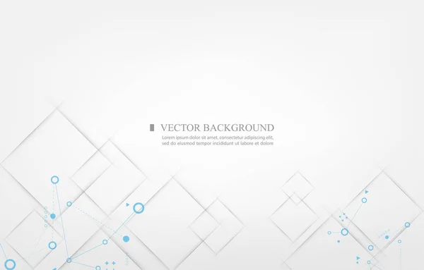 Tehnologie Vectorială Background Geometric Formă Pătrată — Vector de stoc