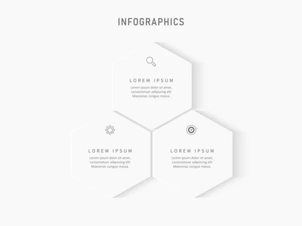 Plantilla Diseño Etiquetas Vector Infographic Con Iconos Opciones Pasos Puede — Vector de stock