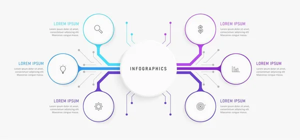 Vector Infographic Label Design Template Met Pictogrammen Opties Stappen Kan — Stockvector