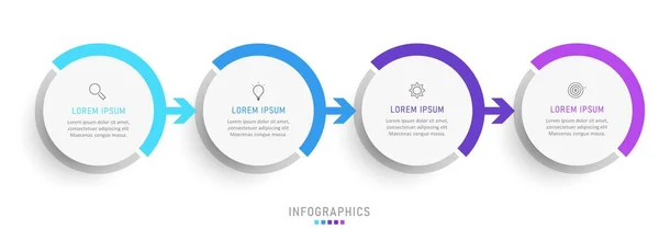 Vector Infographic Label Design Template Met Pictogrammen Opties Stappen Kan — Stockvector