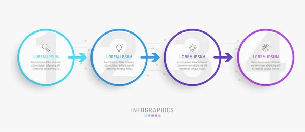 Vector Infographic Label Design Template Met Pictogrammen Opties Stappen Kan — Stockvector