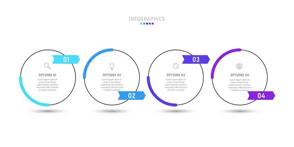 Vector Infographic Label Design Template Met Pictogrammen Opties Stappen Kan — Stockvector