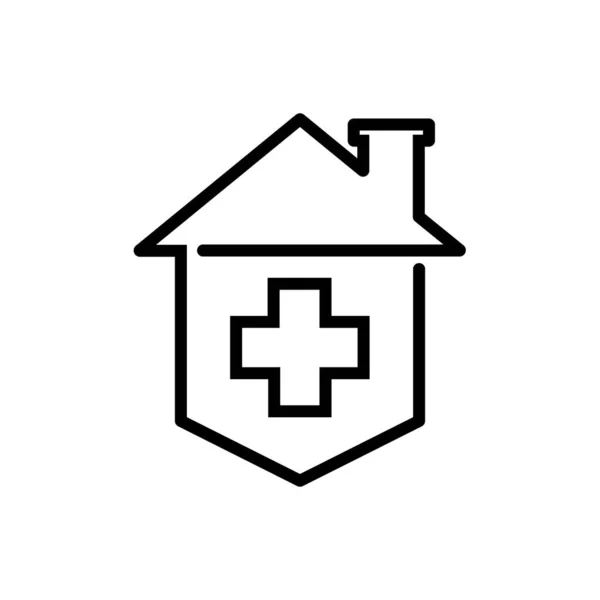 Домашній Ізоляційний Знаковий Векторний Дизайн Ізольований Від Білого Фону Covid — стоковий вектор