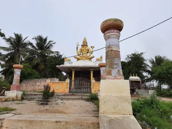 Channapatna Karataka India Aug 2021 Closeup Beautiful Old Sri Arkeshwara — 스톡 사진
