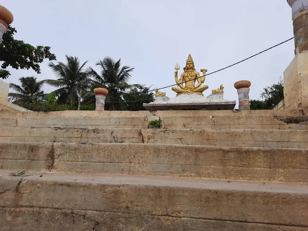 Channapatna Karnataka India Aug 2021 Closeup Beautiful Old Sri Arkeshwara — Stock Photo, Image