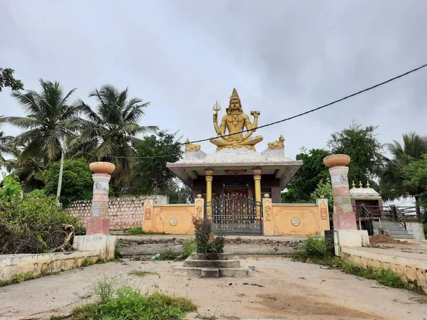 Channapatna Karataka India Aug 2021 Closeup Beautiful Old Sri Arkeshwara — 스톡 사진