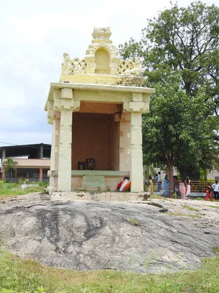 Channapatna Karnataka Índia Ago 2021 Encerramento Belo Templo Bettada Thimmappa — Fotografia de Stock