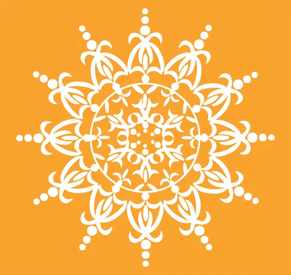 Disegno Schizzo Mandala Colorato Rangoli Schema Illustrazione Modificabile — Vettoriale Stock