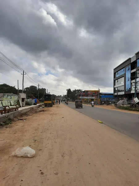 Bangalore Karnataka India Nov 2021 Szoros Kilátás Nyílik Magadi Road — Stock Fotó
