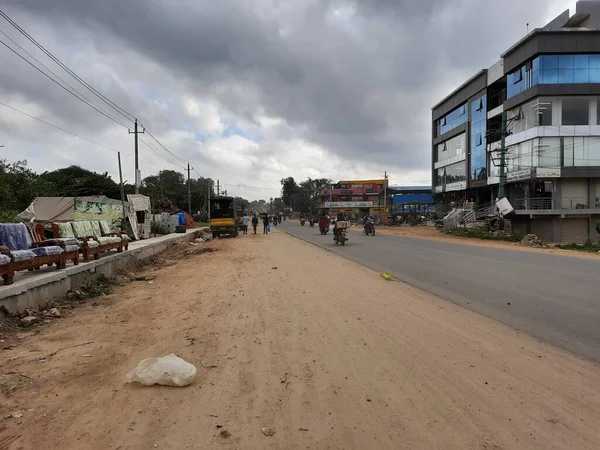 Bangalore Karnataka India Nov 2021 Szoros Kilátás Nyílik Magadi Road — Stock Fotó
