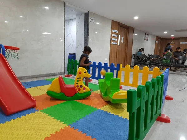 Bangalore Karnataka India Dec 2021 Closeup Kids Play Zone Kanva — Stock Photo, Image