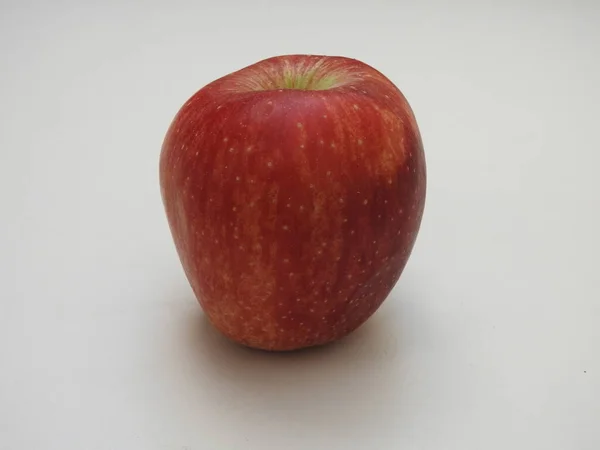 Gros Plan Groupe Indien Des Pommes Isolées Sur Fond Blanc — Photo