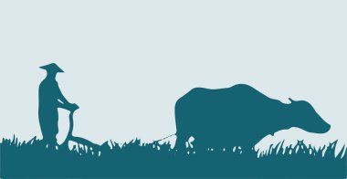 Çiftçi 'nin tarımsal bir alanda, evde ve vb., düzenlenebilir tasvir çizimlerinde farklı iş türlerinin çizimi veya çizimi