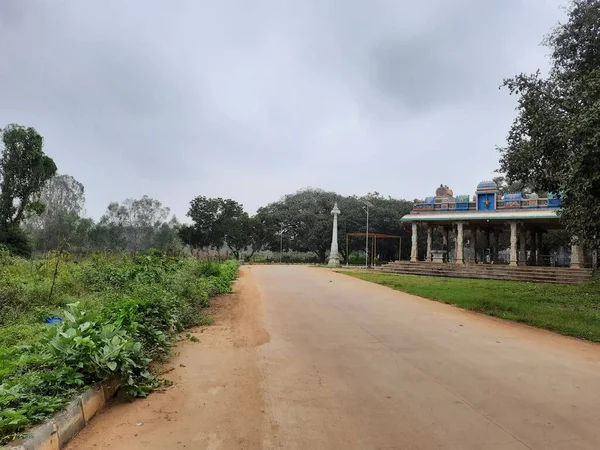 Bangalore Karnataka India Dec 2021 Closeup Beautiful Asphalt Sand Road — Stok fotoğraf