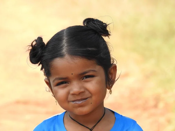 Бангалор Карнатака Индия Декабря 2021 Крупный План Красивых Индийских Девочек — стоковое фото