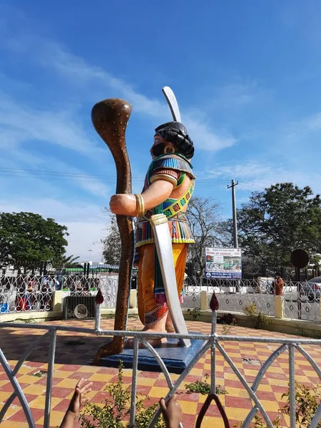Mysore Karnataka India Feb 2022 Close Van Prachtig Standbeeld Van — Stockfoto