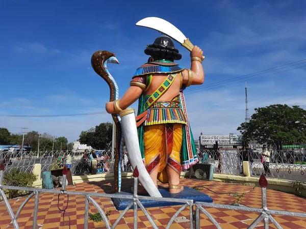 Mysore Karnataka Inde Février 2022 Gros Plan Belle Statue Mahishasura — Photo