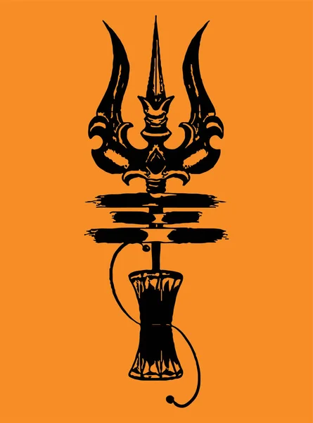 Σχέδιο Σκίτσο Του Ινδουιστικού Ισχυρού Θεού Και Του Καταστροφέα Lord — Διανυσματικό Αρχείο