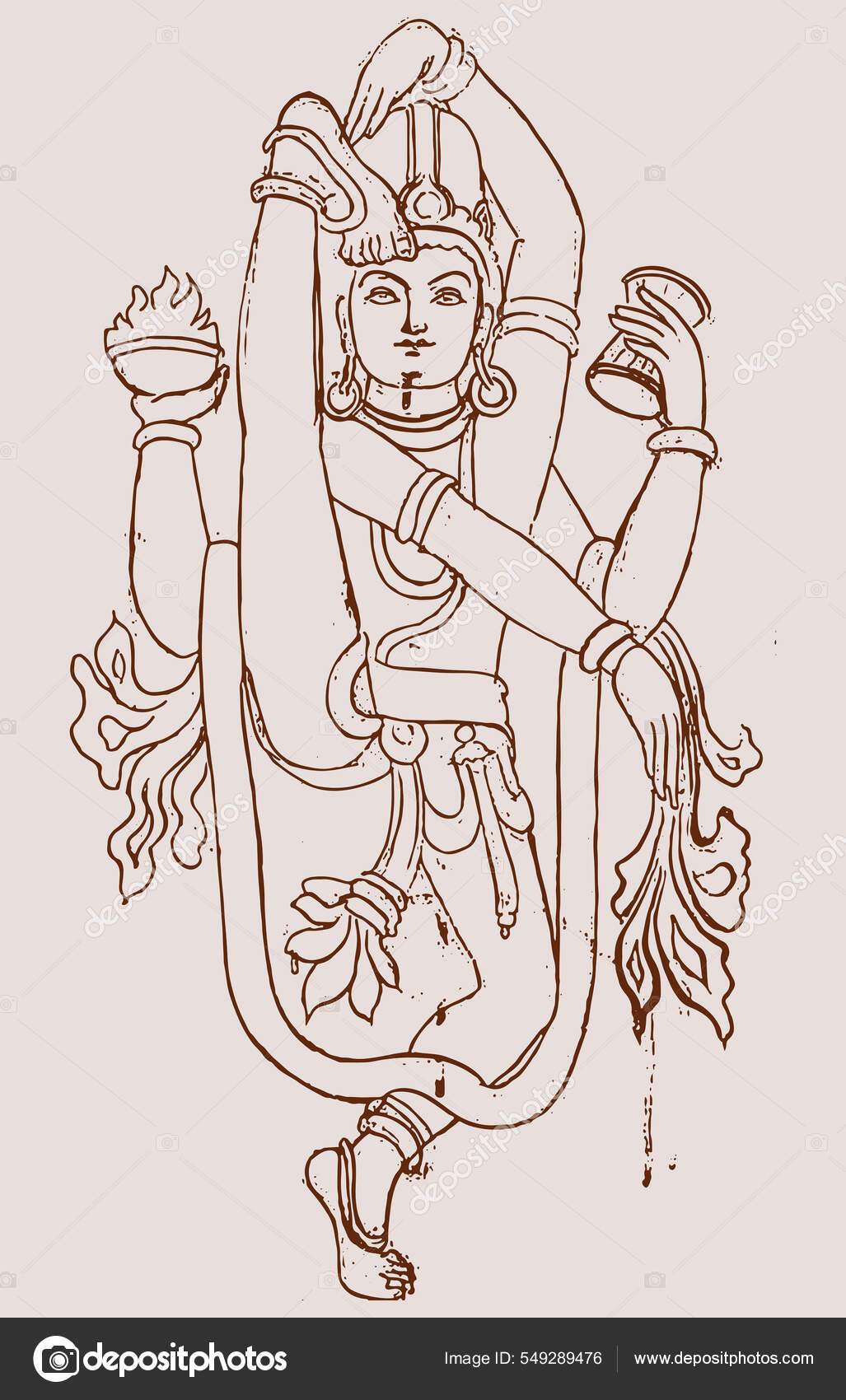 dibujo de shiva enojado