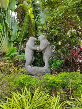 Bangalore, Karnataka, Hindistan-Aug 19, 2021: Begur 'daki güzel Bande Park veya Stone Park' a yakın çekim