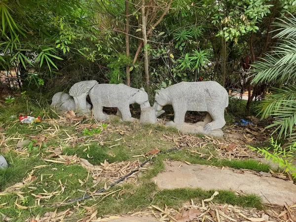 Bangalore Karnataka India Aug 2021 Closeup Beautiful Bande Park Stone — Stock Photo, Image