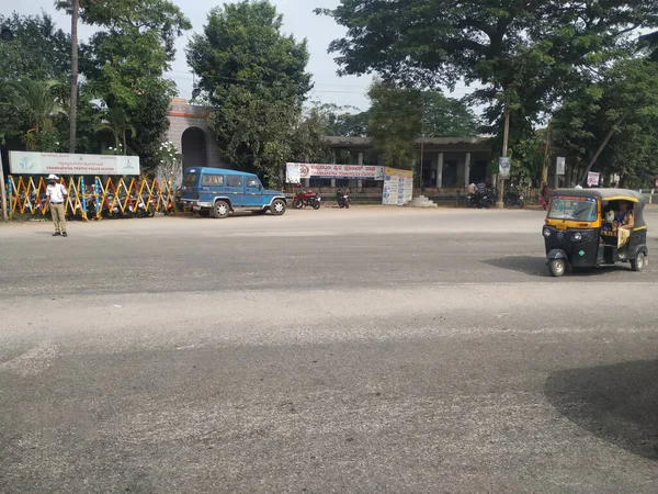 Channapatna Karnataka Índia Jan 2021 Fechar Bela Vista Delegacia Polícia — Fotografia de Stock