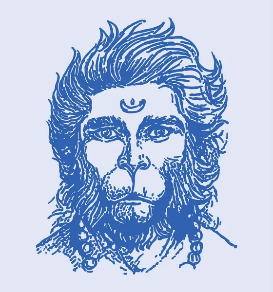 Hindu tanrısı Hanuman 'ın çizimi ya da çizimi.