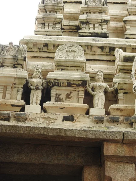 Primo Piano Del Bellissimo Tempio Veerabhadra Indù Situato Lepakshi Nello — Foto Stock