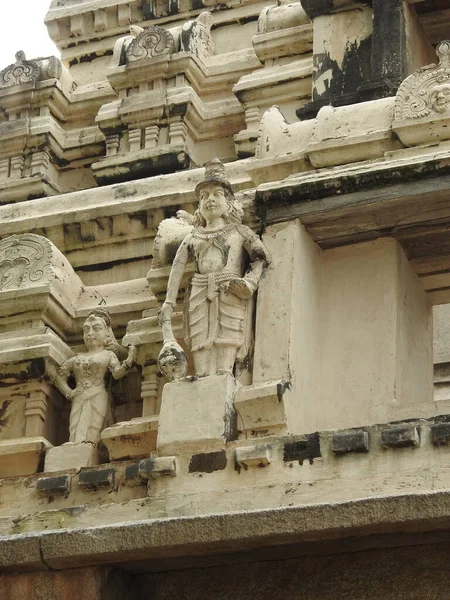 Primer Plano Del Hermoso Templo Hindú Veerabhadra Ubicado Lepakshi Estado —  Fotos de Stock