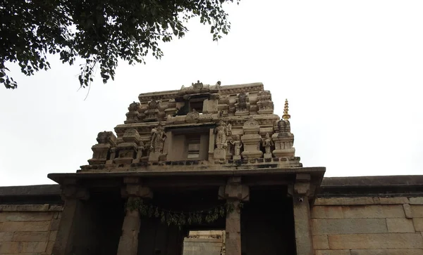 Közelkép Gyönyörű Veerabhadra Hindu Templom Található Lepakshi Állam Andhra Pradesh — Stock Fotó