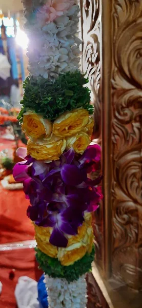 Bangalore Karnataka India Oct 2020 Closeup Marriage Hall Decorated Colorful — Photo