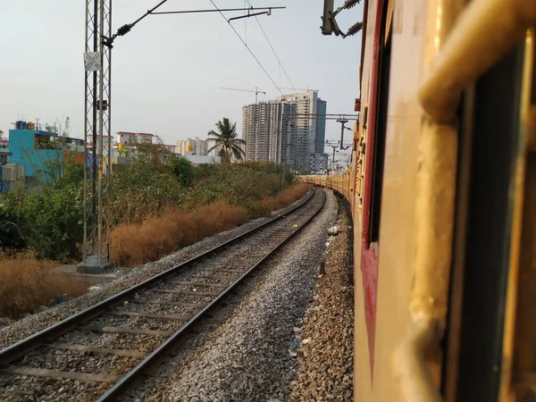 Bangalore Karnataka Indie Kwiecień 2021 Zbliżenie Yeshwanthpur Railway Junction Platform — Zdjęcie stockowe