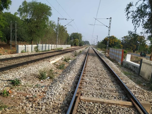 Bangalore Karnataka India April 2021 Closeup Yeshwanthpur Railway Junction Platform — стокове фото