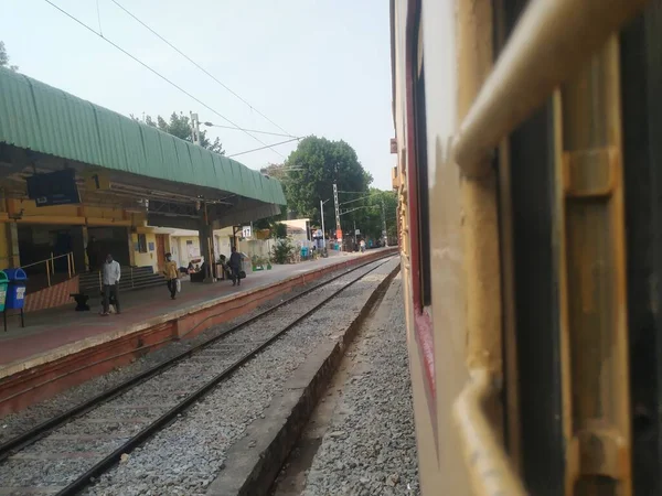 Bangalore Karnataka Hindistan Nisan 2021 Krantiveera Sangolli Rayanna Tren Stasyonu — Stok fotoğraf