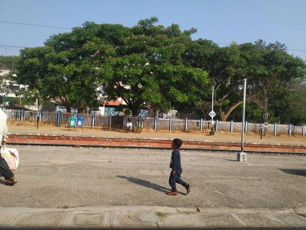 Ramanagara Karnataka Índia Abril 2021 Encerramento Belo Marco Edifício Estação — Fotografia de Stock