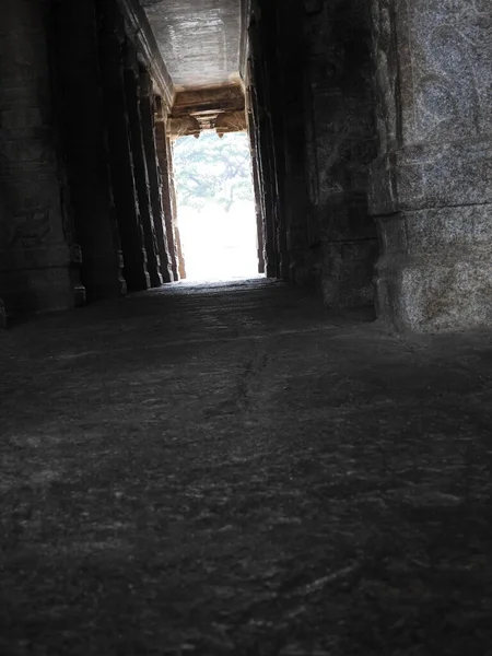 Belos Pilares Pedra Com Deus Deusa Esculpir Templo Hindu Veerabhadra — Fotografia de Stock