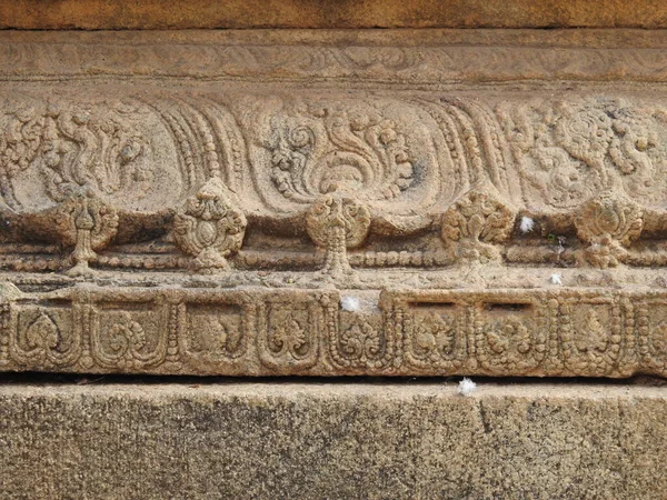 Prachtige Stenen Zuilen Met God Godin Carving Veerabhadra Hindoe Tempel — Stockfoto