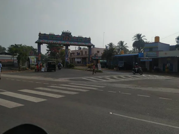 Doddaballapur Karnataka Inde Apr 2021 Gros Plan Belle Entrée Temple — Photo