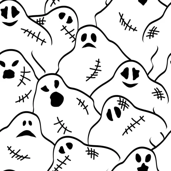 Beyaz hayaletler, kusursuz vektör deseni