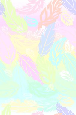 Hassas renkli tüyler pürüzsüz desen