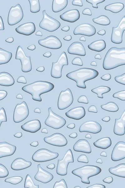 Gotas Agua Patrón Inconsútil Vector Vidrio — Vector de stock