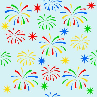 Açık mavi arkaplanda çok renkli selamlama, minimal pürüzsüz desen