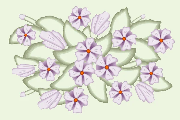 Bouquet Delicate Flowers Leaves Watercolor Vector Image — Stockvektor